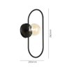 Arandela Quality Cadre 1332 G9 Bivolt Preto e Champagne - 3