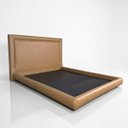 Ver imagem 5 de Conjunto Cama Japonesa Queen Cabeceira Alta Estofada Courino Premiun Luxo Alto Padrão Clean Mo