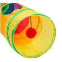 Ver imagem 5 de Túnel Pet Para Gato Diversão Labirinto Interativo Cachorro Cão Brinquedo Pet Colorido 125cm x25