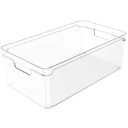 Ver imagem 1 de Organizador Clear Caixa Organizadora Plástica Empilhável 37x20x13cm Natural