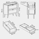 Ver imagem 3 de Gabinete para Banheiro com Cuba e Espelho com LED 80cm Retro MDF Verde Milano - On Móveis