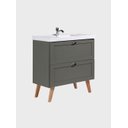 Ver imagem 6 de Gabinete para Banheiro com Cuba e Espelho com LED 80cm Retro MDF Verde Milano - On Móveis