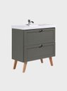 Ver imagem 6 de Gabinete para Banheiro com Cuba e Espelho com LED 80cm Retro MDF Verde Milano - On Móveis