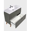 Ver mais imagens de Gabinete para Banheiro com Cuba e Espelho com LED 80cm Retro MDF Verde Milano - On Móveis