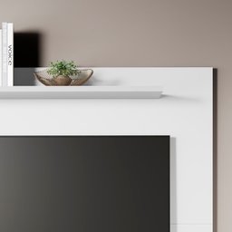 Painel Europa Tv 32 Polegadas Pequeno Quarto Suspenso Sala Rack Cor Branco - 4