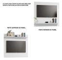 Ver imagem 5 de Painel Europa Tv 32 Polegadas Pequeno Quarto Suspenso Sala Rack Cor Branco