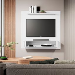 Painel Europa Tv 32 Polegadas Pequeno Quarto Suspenso Sala Rack Cor Branco - 1
