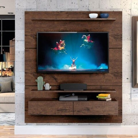 Home Suspenso Fabuloso 160cm para TV até 60 Polegadas Nogal - Zanzini