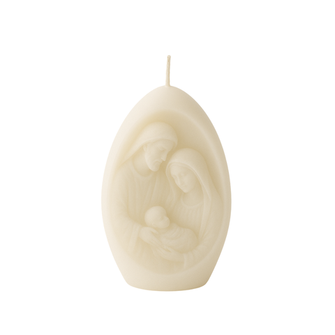 Vela Presépio Branco Decoração Natalina Religiosa