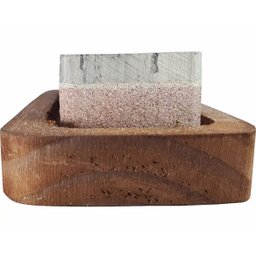 Pedra Para Amolar Afiar Faca Dupla Face Gres Madeira - 3