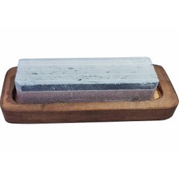 Pedra Para Amolar Afiar Faca Dupla Face Gres Madeira - 1