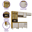 Ver imagem 5 de Cozinha Eduarda 4 Peças Portas Reflecta com LED - CHF Móveis:Cinamomo/Off White