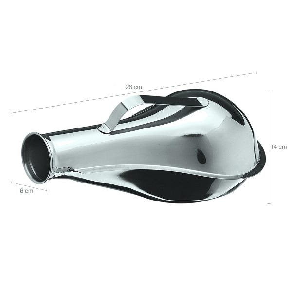 Papagaio De Inox Urinol Coletor Para Urina Masculino 1l Xixi - 3