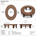 Ver imagem 3 de Banco Circular (Anel) para Jardins e Árvores