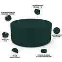 Ver imagem 3 de Puff Redondo Orgânico para Living 90cm Lola W01 Bouclê Verde - Lyam Decor