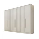 Ver imagem 2 de Guarda-roupa Oxford 6 Portas 6 Gavetas com Ripado 100% Mdf Off White - Mademarques