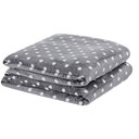 Ver imagem 1 de Manta Estampada Petit Poá Solteiro 01 Peça - Cinza