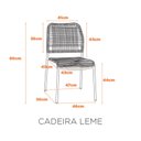 Ver imagem 2 de Kit com 2 Cadeiras em Aço Carbono e Corda Náutica para Área Externa Leme Marrom/Terracota
