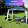 Gazebo 2.4m x 2.4m Jardim Festas Eventos Toldo Montagem Fácil Resistente Poliéster Espaço Versátil S - 5