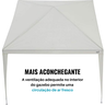 Gazebo 2.4m x 2.4m Jardim Festas Eventos Toldo Montagem Fácil Resistente Poliéster Espaço Versátil S - 6