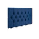 Ver imagem 5 de Cabeceira Painel Cama Box Solteiro 90 Cm Capitonê Suspensa - Azul Suede
