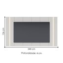Ver imagem 3 de Painel Suspenso para Tv 75 Pol 240 Cm Maggiore com Led Off White Matte Clb