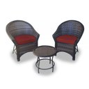 Ver imagem 1 de Conjunto de Poltronas Fibra Sintética Munique - 2 Poltronas + 1 Mesa Centro - Tecido Duna Vermelho
