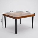 Ver imagem 4 de Mesa de Alumínio 80x80 cm com Tampo Ripado de Madeira Pintura Eletrostática Preta