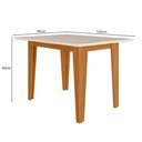 Ver imagem 4 de Sala de Jantar Kate 120x90 Tampo com Vidro 4 Cadeiras Josi Poliman Móveis