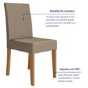 Ver imagem 3 de Sala de Jantar Kate 120x90 Tampo com Vidro 4 Cadeiras Josi Poliman Móveis