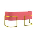 Ver imagem 6 de Kit 2 Poltronas + Sofá 2 Lugares Base de Metal Gold Balaqui