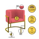 Ver mais imagens de Kit 2 Poltronas + Sofá 2 Lugares Base de Metal Gold Balaqui