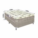 Ver imagem 3 de Cama Box Casal Conjunto Ortopédico Espuma D33 Portobel 138x188x53 Floral