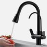 Torneira Cozinha Gourmet Preta Extensível Bica Dupla Filtro - 6