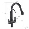 Torneira Cozinha Gourmet Preta Extensível Bica Dupla Filtro - 9