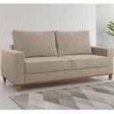 Ver imagem 3 de Estofado Living 3 Lugares 1,80m Gael Linhao Castanho - Casa Giulia