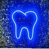 Luminária Parede Dente Neon Led Azul - 1