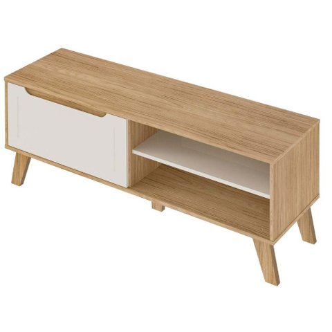 Rack de Sala Tv Lotus Carvalho | Off White
