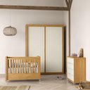 Ver imagem 2 de Dormitório Tutto New 2 Portas, Cômoda 4 Gavetas e Berço Freijó/Off White com Colchão D18 - Matic Móv