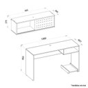 Ver imagem 7 de Conjunto Gamer Pixel Armário Alto e Baixo, 2 Nichos Suspenso e Mesa para Computador Preto/Vermelho -