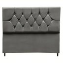 Ver imagem 1 de Cabeceira Estofada Cama Box Solteirão 100 Cm Suede Nina:cinza