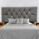 Ver imagem 2 de Cabeceira Estofada Cama Box Solteirão 100 Cm Suede Nina:cinza