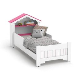 Mini Cama Infantil Magia Casinha Branco Rosamo Quarto - 2