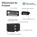 Ver imagem 4 de Armário de Cozinha Compacta 200 Cm Suspenso Preto Nice Madesa 08 Xa Preto