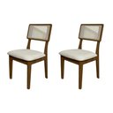 Ver imagem 1 de Kit 2 Cadeiras Fixas de Jantar com Telinha