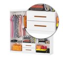 Ver imagem 5 de Guarda-roupa Solteiro Regalle 6 Portas 2 Gavetas Branco - Pnr Móveis