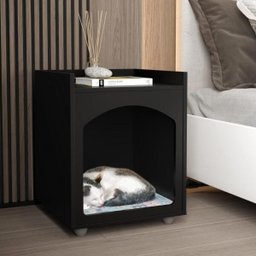 Mesa de Cabeceira Casinha de Cachorro/Gato PET Preto - 2