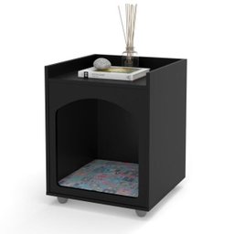 Mesa de Cabeceira Casinha de Cachorro/Gato PET Preto - 1