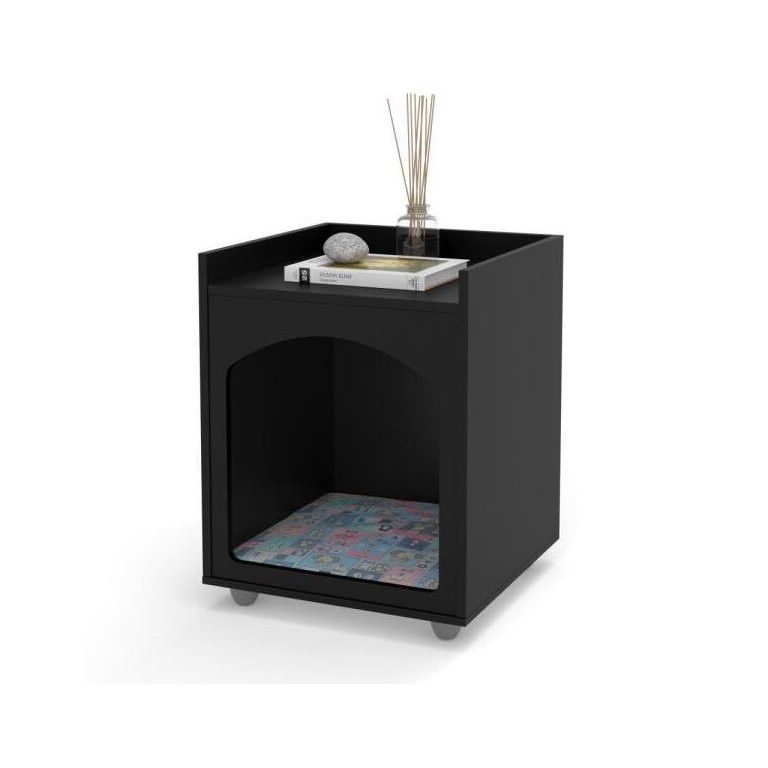 Mesa de Cabeceira Casinha de Cachorro/Gato PET Preto