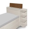 Cama Solteiro Bibox Baú 2 Gavetas Off White Castanho 0,88 com Auxiliar Novais Gabrielli - 2